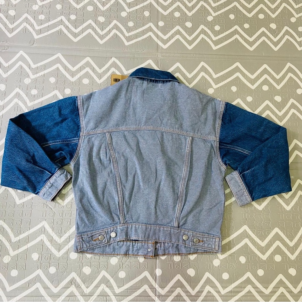 Vintage retro Levis color block pattern jean loose fit denim jacket - Picture 6 of 11